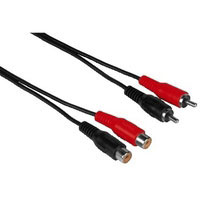 Hama Audio Extension Cable 2 RCA Male Plugs - 2 RCA Female Jacks, 5 m (00043242)